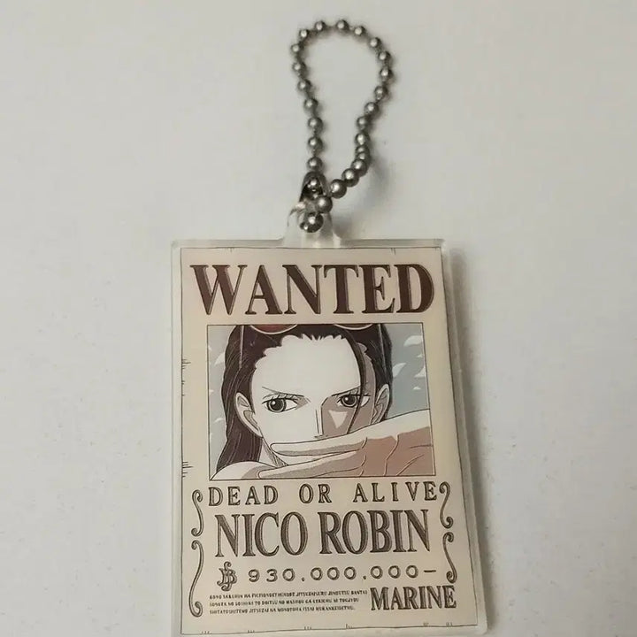 [BUNJANG] One Piece Nico Robin Wanted Poster Keychain / 원피스 니코로빈 수배지 키링(마지막 가격)