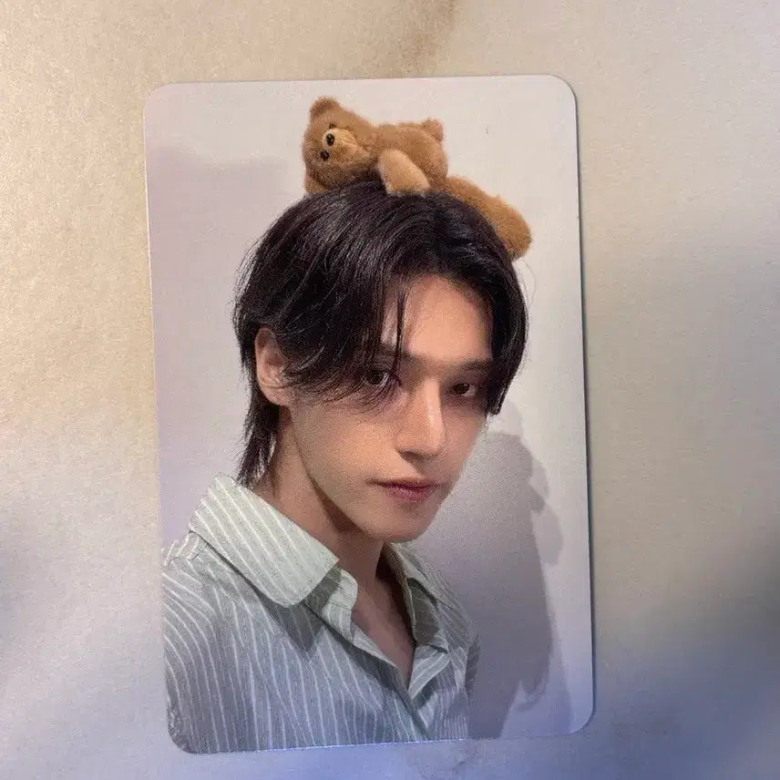 [BUNJANG] ATEEZ Wooyoung Golden Hour: Part 5 Mapdal POB Photocard / 에이티즈 우영 골든아워5 맵달 특전 포토카드 티즈 머리 위에 곰