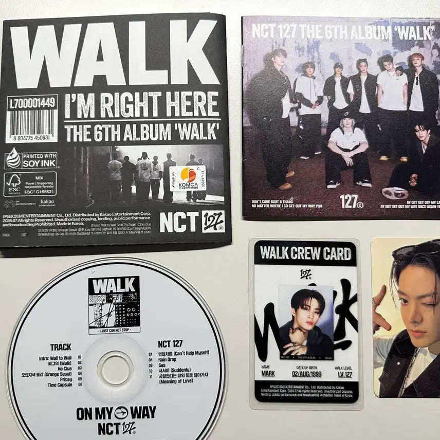 [BUNJANG] NCT 127 WALK 6th Album CD Photocard / NCT 127 WALK 6집 앨범 CD 포토카드 포함