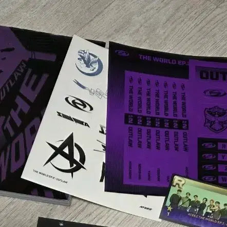 [BUNJANG] ATEEZ The World EP.2: Outlaw Album Components Photocard Sticker Set / 에이티즈 앨범 (cd 없음)