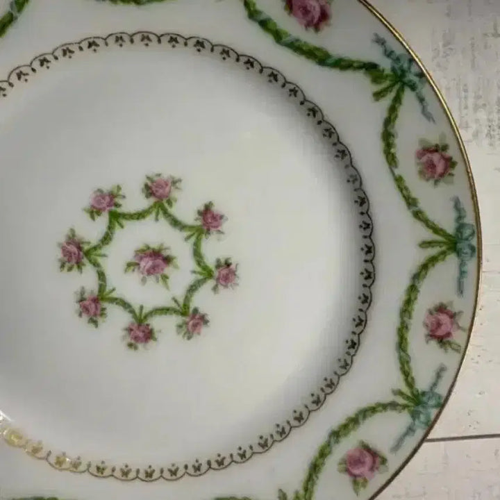[BUNJANG] Limoges Ribbon Hand-Painted Bread Plate / 프랑스 리모지 리본접시