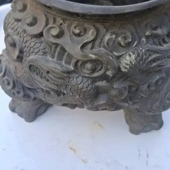 [BUNJANG] Bronze Incense Burner with Engraved Pattern / 동조각문양 향로 무게5키로 가격제시판매