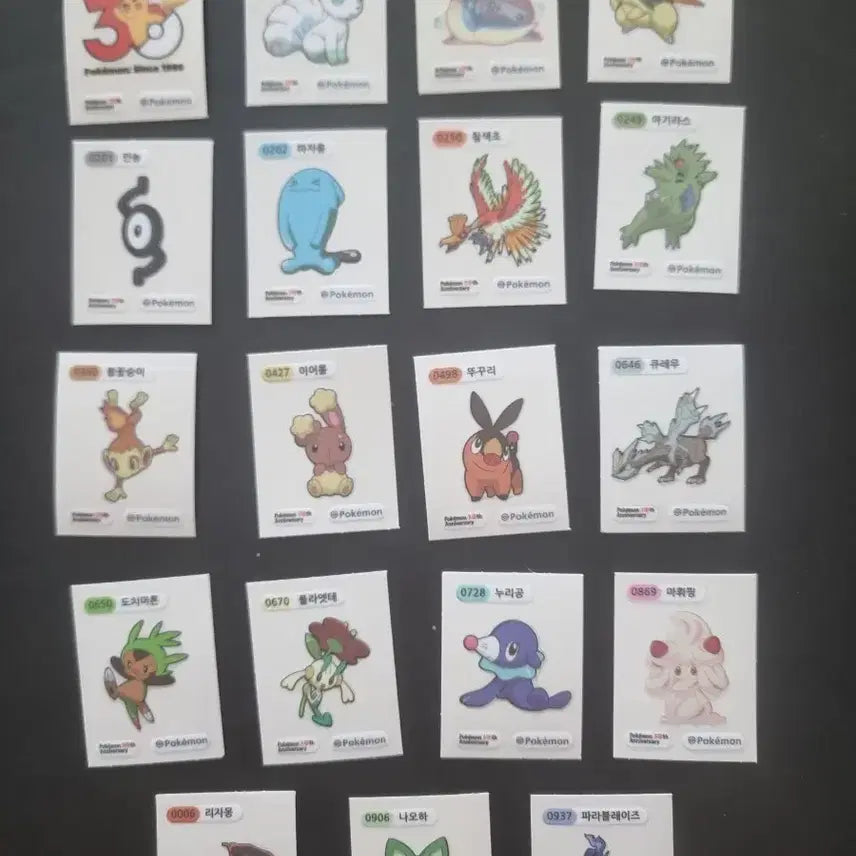[BUNJANG] Pokemon 30th Anniversary Sticker Collection Bundle / 포켓몬 30주년 기념 띠부씰 팔아요!!!