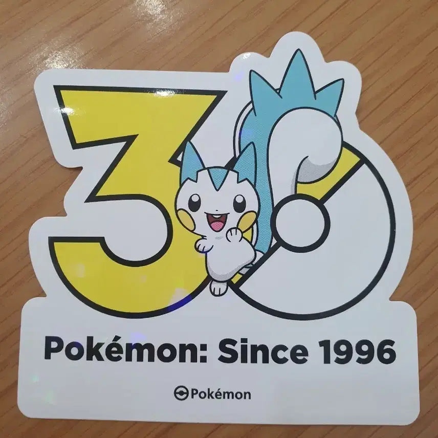 [BUNJANG] Pokemon 30th Anniversary Logo Sticker Pachirisu / 포켓몬 30주년 로고 스티커 파치리스