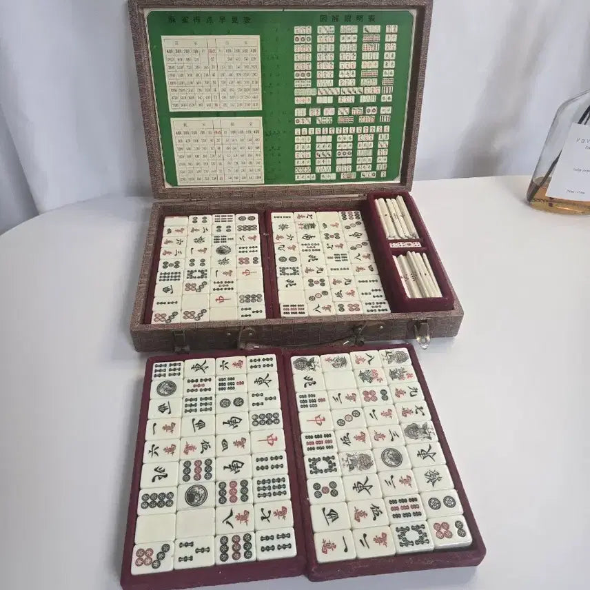 [BUNJANG] Vintage Mahjong Set Full Configuration Luxury Mahjong Set / 빈티지 마작 세트 풀구성 고급마작세트