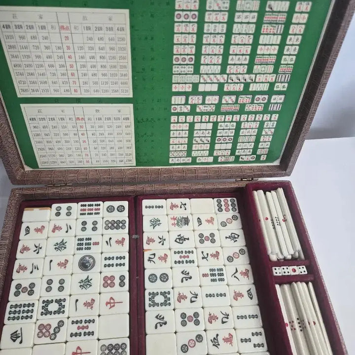 [BUNJANG] Vintage Mahjong Set Full Configuration Luxury Mahjong Set / 빈티지 마작 세트 풀구성 고급마작세트