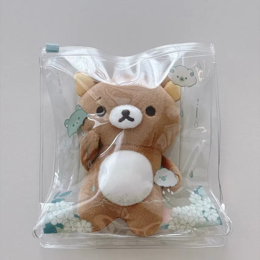 [BUNJANG] San-X Rilakkuma Clear File Umbrella Item / 산엑스 비온뒤맑음 지퍼백 우산 리락쿠마 인형
