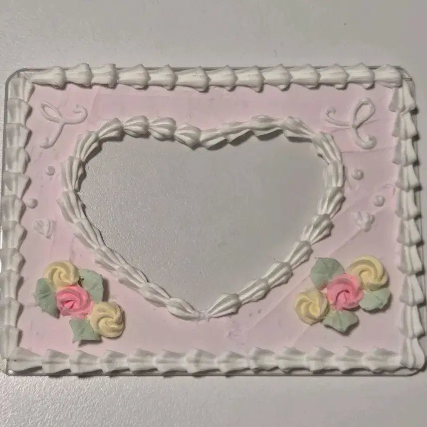 [BUNJANG] Fruty Mellow Rose Frame Vintage Cake Photocard Holder / 프루티멜로우 탑꾸 탑로더 포카 홀더 로즈 프레임 빈티지 케이크