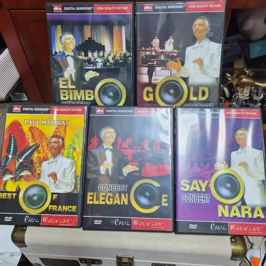 [BUNJANG] Paul Mauriat Concert DVD 5-Set (El Bimbo, Gold, Best of France, Elegance, Say Nara) / 폴 모리아 콘서트 DVD 5종 (엘빔보, 골드, 베스트 오브 프랑스, 엘레강스, 세이 나라)