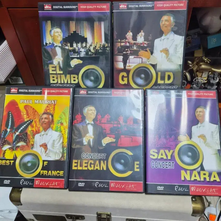 [BUNJANG] Paul Mauriat Concert DVD 5-Set (El Bimbo, Gold, Best of France, Elegance, Say Nara) / 폴 모리아 콘서트 DVD 5종 (엘빔보, 골드, 베스트 오브 프랑스, 엘레강스, 세이 나라)