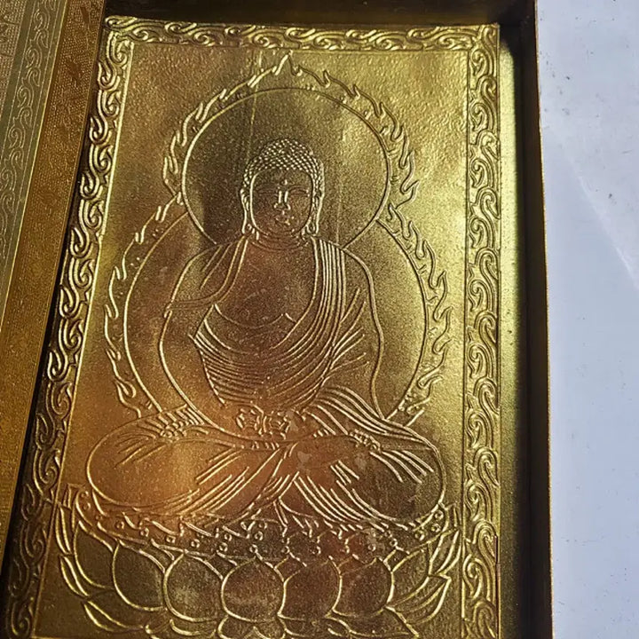 [BUNJANG] Gilt Bronze Shakyamuni Buddha Sutra Folding Screen Ancient Chinese Antique Buddhist Art / 금동 석가여래 불경 병풍형 접이식 경전 중국골동품 고미술품 수집품 불교