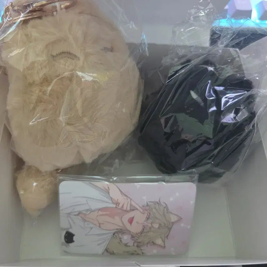[BUNJANG] Water Edge Night Cat Plush Keychain / 물가의 밤 물가냥이 인형 키링