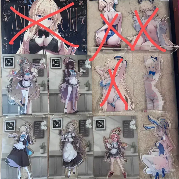 [BUNJANG] Blue Archive Toki Asuna Acrylic Stand Bundle Set / 블루아카이브 c&amp;c 공식 + 토키 아스나 아크릴 스탠드 일괄 판매