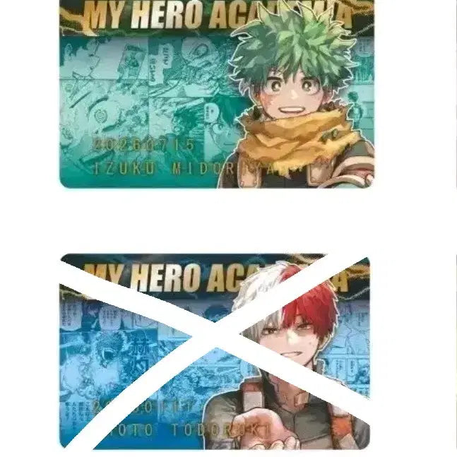 [BUNJANG] My Hero Academia Izuku Midoriya &amp; Shoto Todoroki 2026 Birthday Card Set / 히로아카 미도리야 이즈쿠, 토도로키 쇼토 2026 버스데이 카드