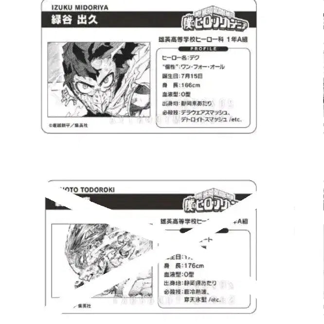 [BUNJANG] My Hero Academia Izuku Midoriya &amp; Shoto Todoroki 2026 Birthday Card Set / 히로아카 미도리야 이즈쿠, 토도로키 쇼토 2026 버스데이 카드