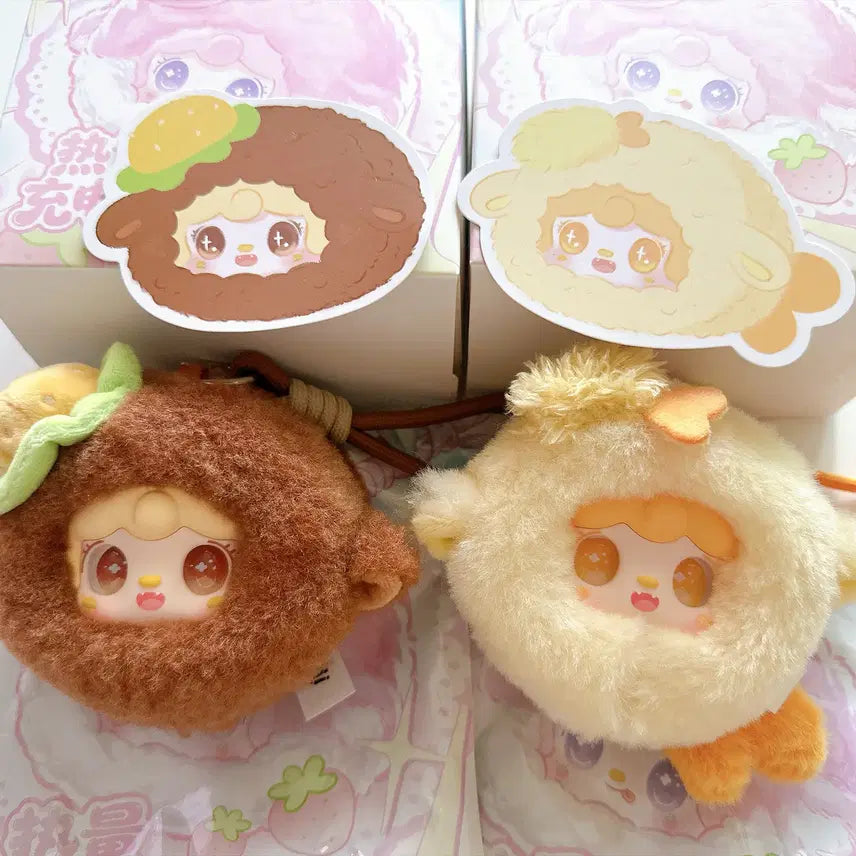 [BUNJANG] Yooki Mirror Brush &amp; Doll Keychain Bundle Set / (일괄) Yooki 유키 거울빗 인형키링 세트