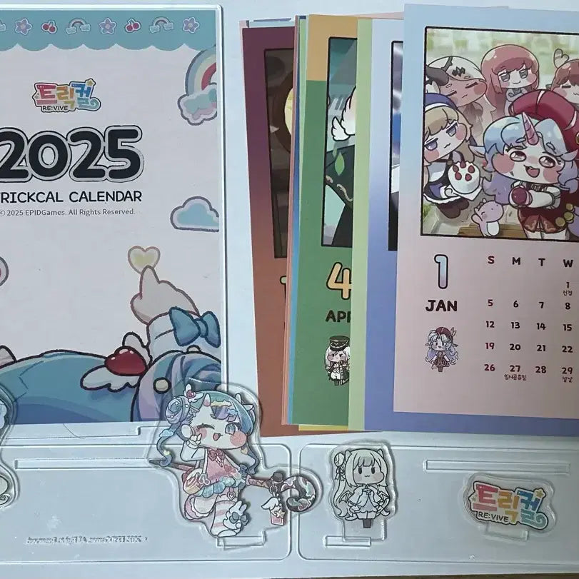 [BUNJANG] Trickster 2025 Diorama Acrylic Calendar / 트릭컬 2025 디오라마 아크릴 달력 판매합니다