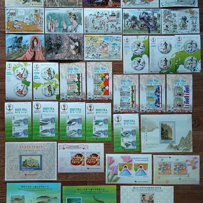 [BUNJANG] Assorted Commemorative Stamp Sheets (1980-2000) - 106 Varieties, Unused / 80년에서 2000년사이각종기념우표쉬트 미사용106종.