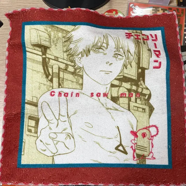 [BUNJANG] Chainsaw Man Towel Handkerchief / 체인소맨 타올 손수건