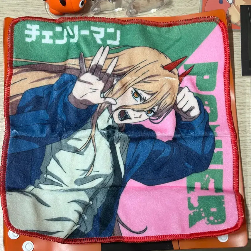 [BUNJANG] Chainsaw Man Power Handkerchief Towel / 체인소맨 파워 손수건 타올