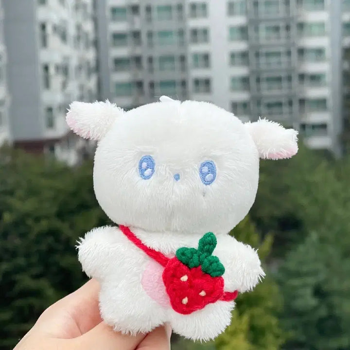 [BUNJANG] 10cm Doll Clothes Strawberry Bag Knitted Clothes / [10cm인형옷]딸기가방 인형가방 굿즈 누이 누이구루미 누이옷 뜨개옷