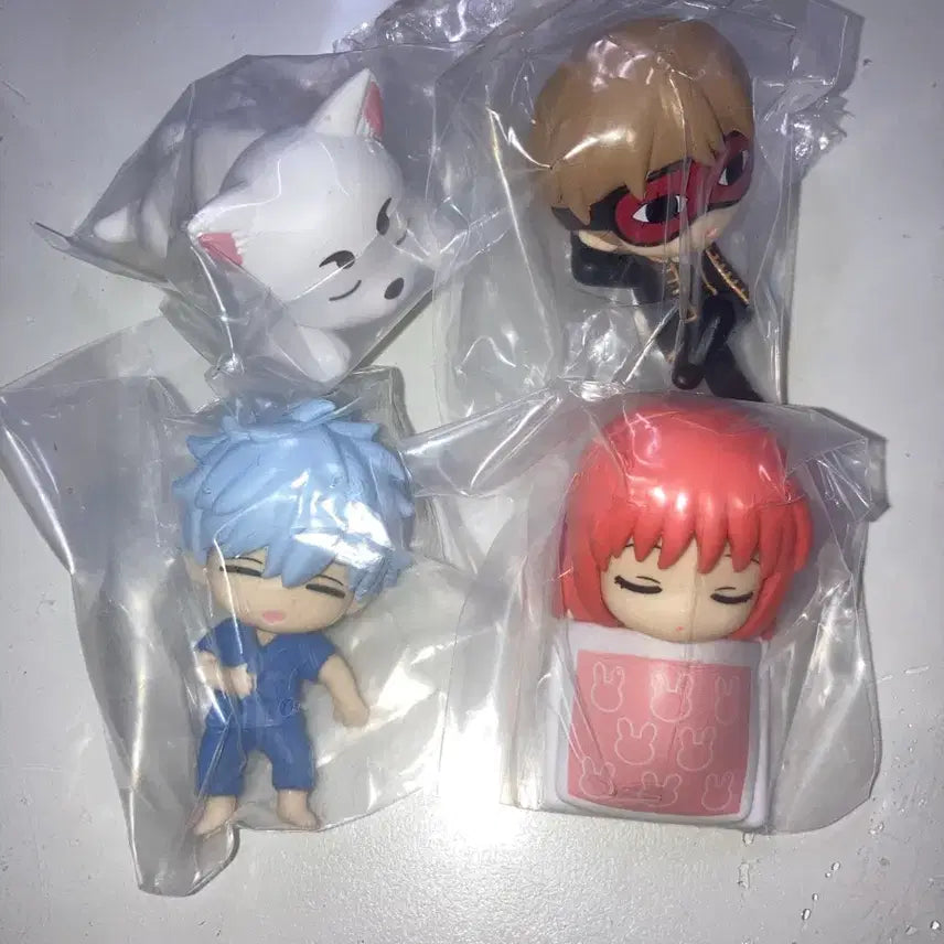 [BUNJANG] Gintama Nemurasetai Series 4 Types Gintoki Kagura Sougo Sadaharu Gacha Figure Set (Sealed) / 미개봉)은혼 네무라세타이 4종 긴토키 카구라 소고 사다하루 가챠레어피규어쿠지제일복권룩업누이