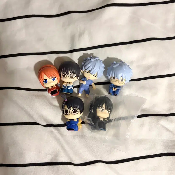 [BUNJANG] Gintama Machiboke Gintoki Shinpachi Katsura Kagura 6종 Bundle Set Mini Figures / 은혼 마치보케 삼젯 요시와라 카구라 긴토키 신파치 카츠라 6종 일괄 가챠 미니 피규어