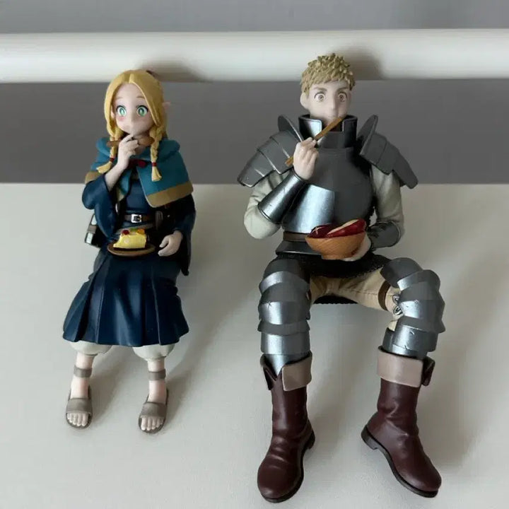 [BUNJANG] Dungeon Meshi Noodle Stopper Figure Set: Marcille &amp; Laios (Furyu) / 던전밥 누들스토퍼 피규어 마르실 라이오스 후류