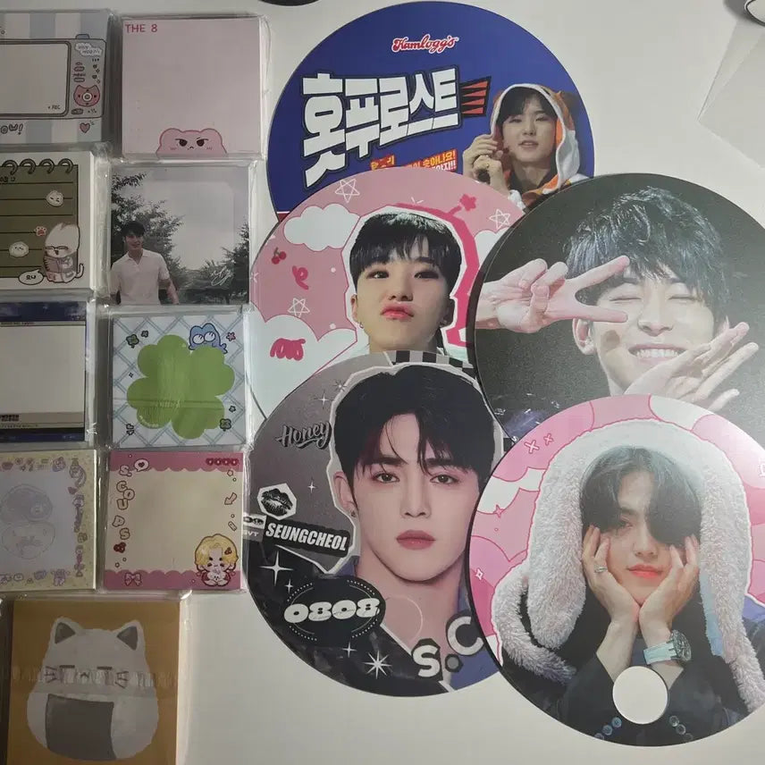[BUNJANG] SEVENTEEN Memo Pad Fan Bundle Set / 세븐틴 떡메모지부채 일괄판매 무나나눔급처처분럭드교환