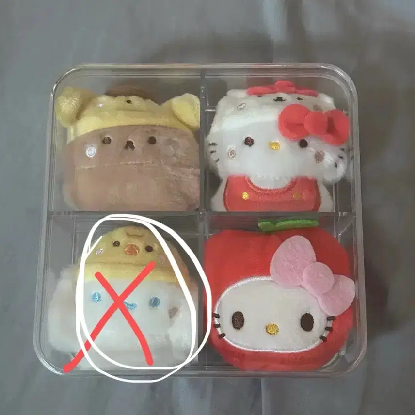 [BUNJANG] Sanrio x Haneul Fuwa Fuwa Cinnamoroll, Pompompurin, Kitty + Fruit Kitty Plush Gacha Bundle Set / 산리오 X haneul 후와후와 시나모롤 폼폼푸린 키티 +과일 키티 인형 가챠 일괄