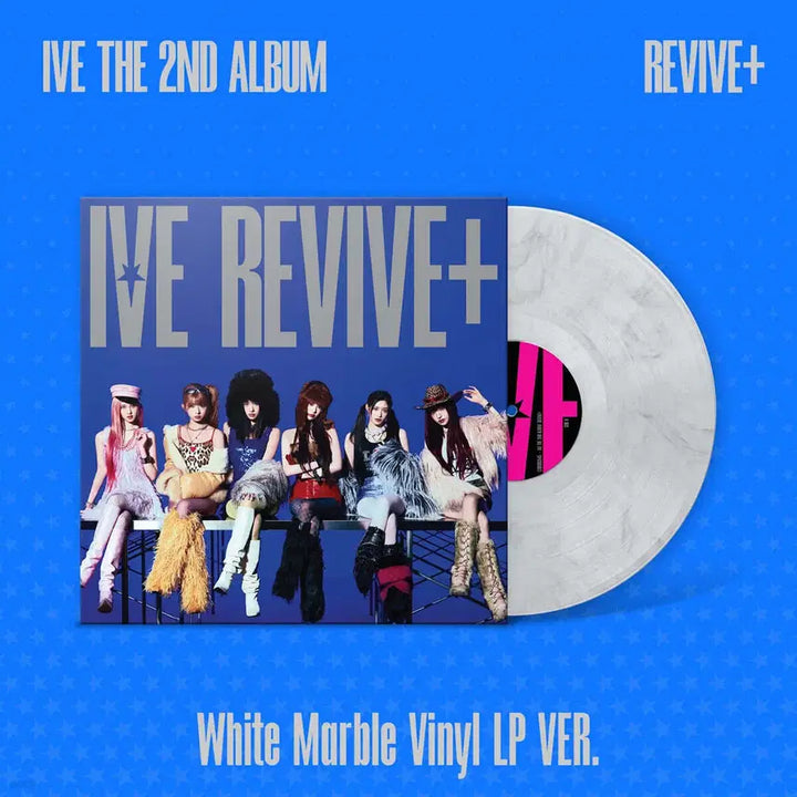 [BUNJANG] IVE 2nd Album REVIVE+ White Marble Color LP / 아이브 - 2집 REVIVE+ LP