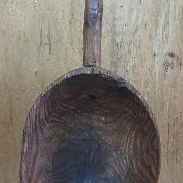 [BUNJANG] Antique Wooden Gourd Bowl / 땟물좋은 골동 나무 바가지