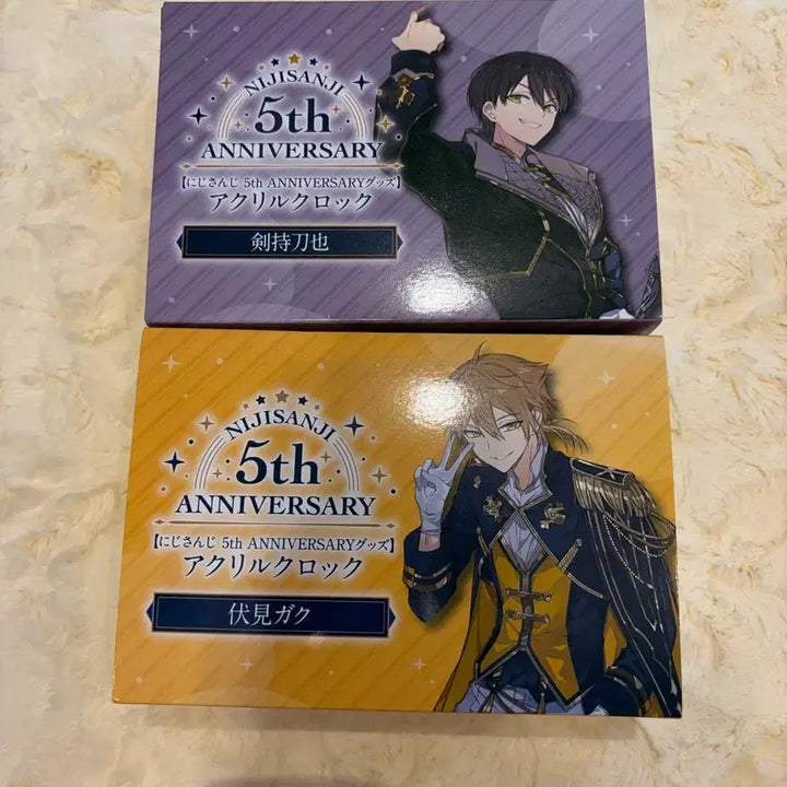 [BUNJANG] Nijisanji 5th Anniversary Touya Kenmochi &amp; Gaku Fushimi Togabito Clock Acrylic Set / 니지산지 5주년 켄모치 토우야 후시미 가쿠 토가비토 시계 아크릴