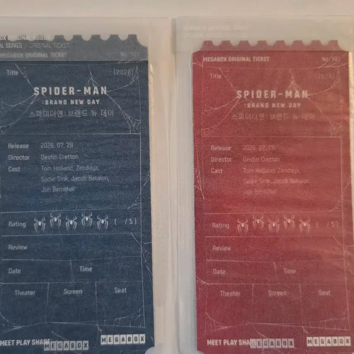 [BUNJANG] Spider-Man Brand New Day Original Ticket Bundle Set / (일괄)스파이더맨 브랜드 뉴 데이 오리지널티켓 오티