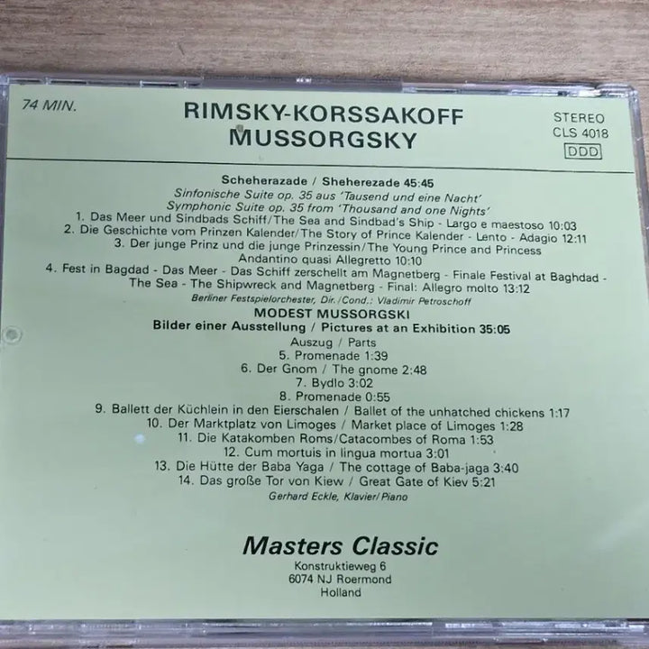 [BUNJANG] Rimsky-Korsakov Scheherazade / Mussorgsky Pictures at an Exhibition Imported CD / Rimsky-Korsakov - Scheherazade / Modest Mussorgsky - Pictures at an Exhibition (수입CD)