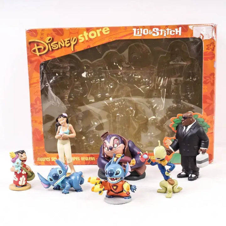 [BUNJANG] Disney Store Lilo &amp; Stitch 7-Piece Figure Set / DISNEY STORE X LILO&amp;STITCH 디즈니 스토어 릴로앤스티치 피규어 7종세트 A166