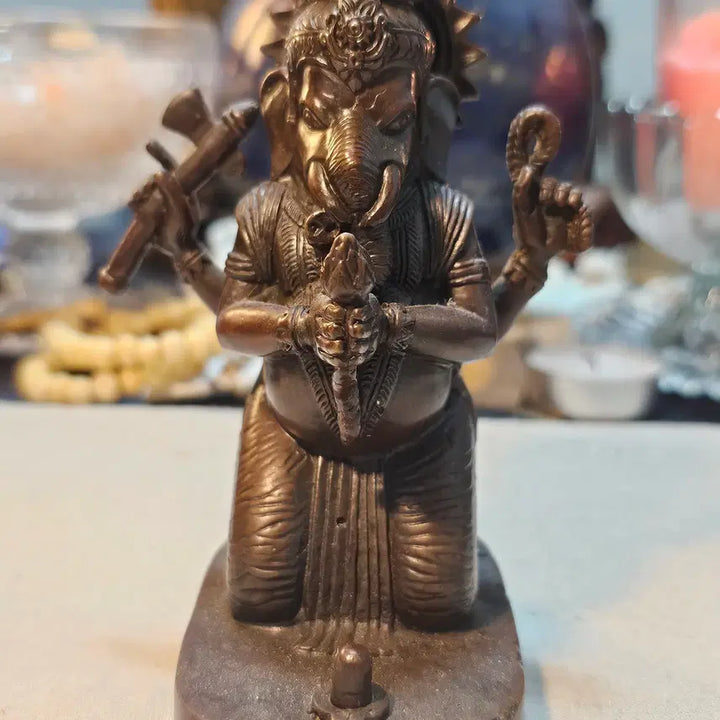 [BUNJANG] Handmade Ganesha Statue, Indian Mythology Deity of Protection / 인도 신화의 수호신, 소장품 핸드메이드 가네샤(Ganesha) 불상