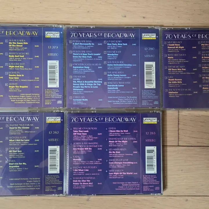 [BUNJANG] Broadway 70 Years CD Collection / 브로드웨이 70년 CD 모음집