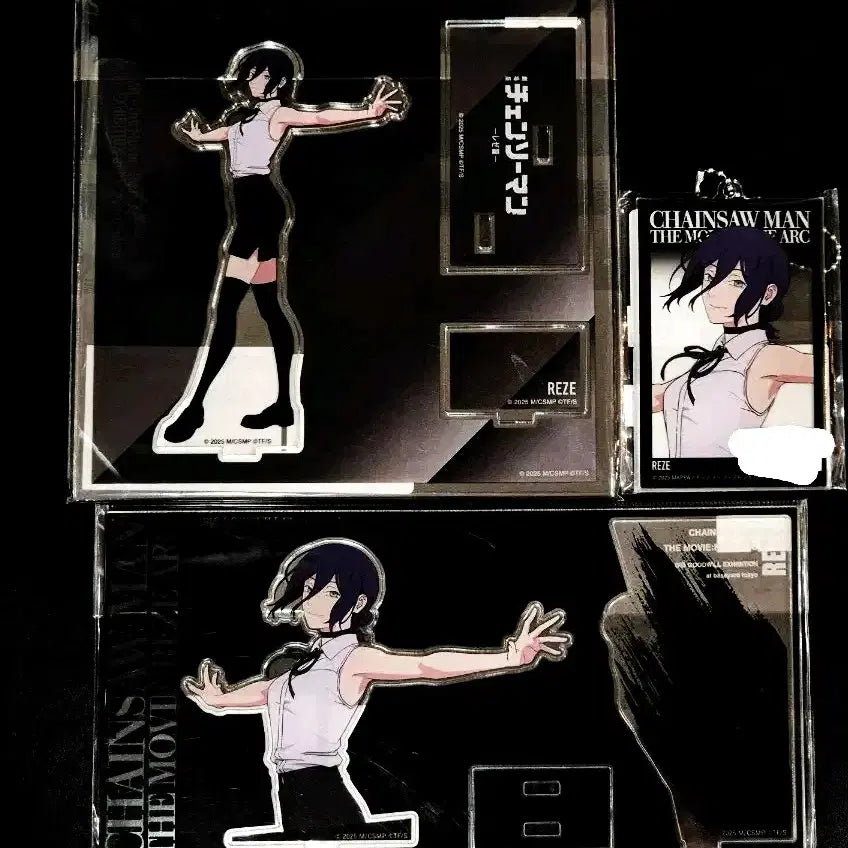 [BUNJANG] Chainsaw Man - The Prince of the Devil - Akane Sawatari Acrylic Stand &amp; Charm Set (3 Types) / (미개봉 새상품) 체인소맨 레제편 레제 대교류전 아크릴스탠드 아크릴키링 3종 일괄