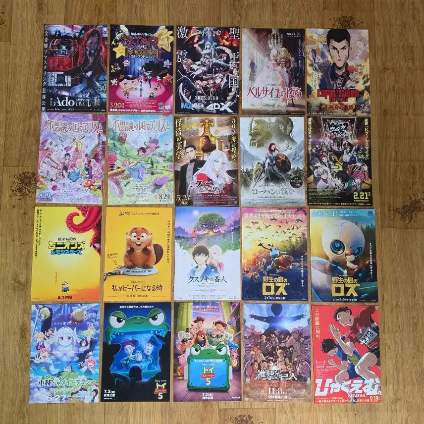 [BUNJANG] 79-Piece Movie Flyer Collection: Detective Conan, Chainsaw Man, Minions, Jujutsu Kaisen, Toy Story, Gundam, Doraemon, Assassination Classroom, Gintama, The Slime Diaries, Project SEKAI, Attack on Titan, White Snake / 총79장)코난하이웨이 체인소맨 미니언즈 주술회전 토