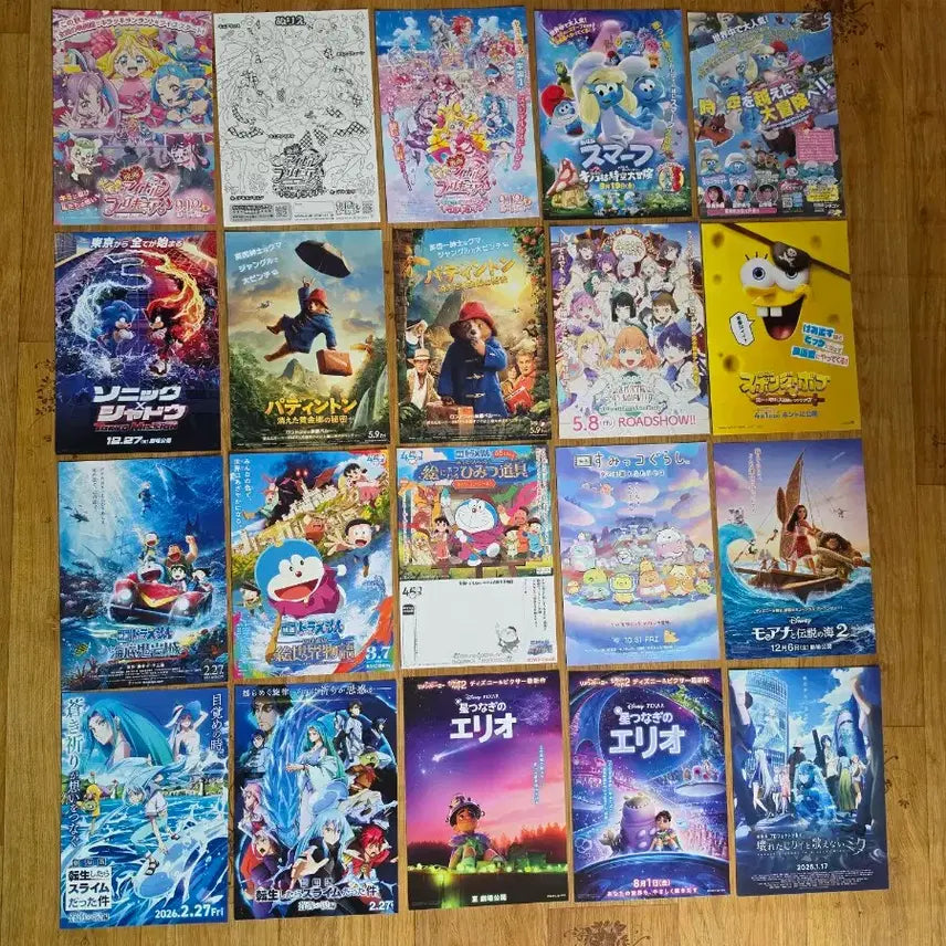 [BUNJANG] 79-Piece Movie Flyer Collection: Detective Conan, Chainsaw Man, Minions, Jujutsu Kaisen, Toy Story, Gundam, Doraemon, Assassination Classroom, Gintama, The Slime Diaries, Project SEKAI, Attack on Titan, White Snake / 총79장)코난하이웨이 체인소맨 미니언즈 주술회전 토