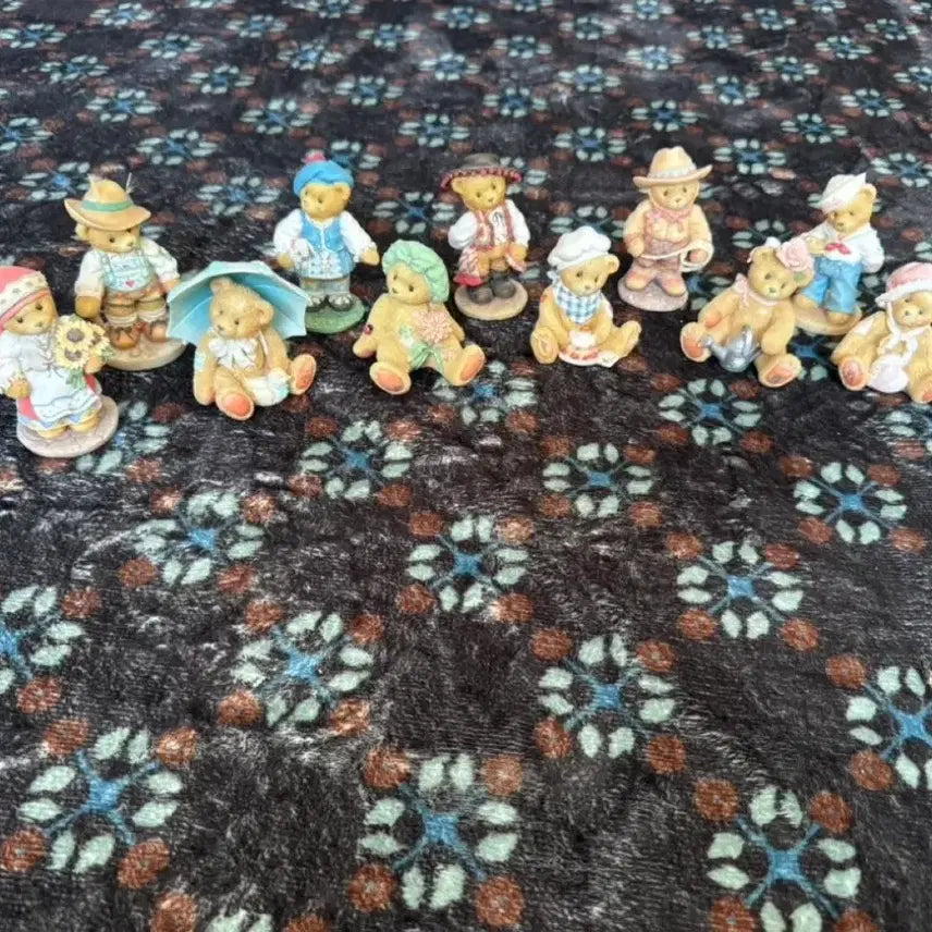 [BUNJANG] Teddy Bear Figure Set (11 Variants) / 테디베어 피규어 11종 세트