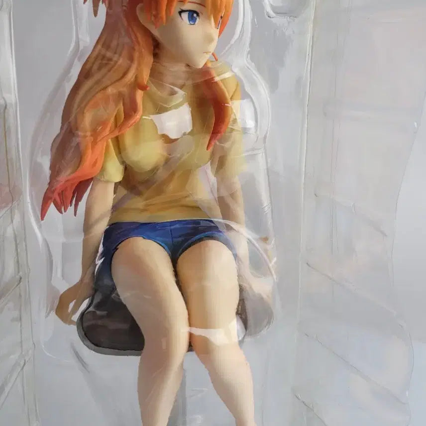 [BUNJANG] Evangelion Asuka Langley Soryu Sitting Pose Figure (25cm) / 에반게리온 아스카 피규어입니다.크기는 제법 있는 편입니다. (25cm)사진에 보이는 그대로이고, 의자에 앉아있는 모습입니다.식빵 들어있습니다.미전시 신품입니다.반