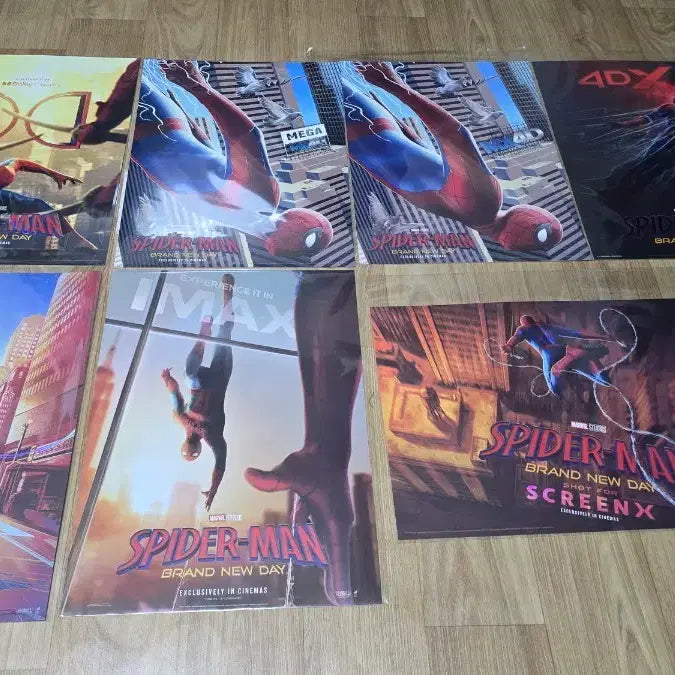 [BUNJANG] Spider-Man: No Way Home A3 Poster Bundle Set (IMAX, Dolby, 4DX, ScreenX, MX4D) - 7종 / 스파이더맨 브랜드 뉴 데이 A3 포스터 (imax,4dx,screenx,돌비,광음,메가MX4D,롯데MX4D) 7종 일괄 팝니다