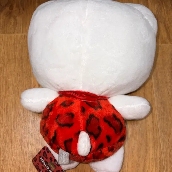 [BUNJANG] Authentic Leopard Print Hello Kitty Ribbon Medium Plush Doll / 정품 호피 헬로키티 리본 중인형