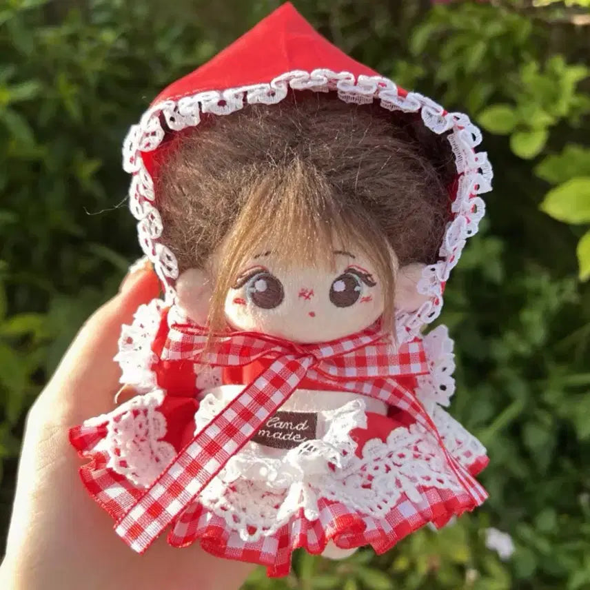 [BUNJANG] 10cm Doll Clothes Red Riding Hood Outfit / 10cm 인형옷 누이옷 솜깅옷 판매 (빨간망토)