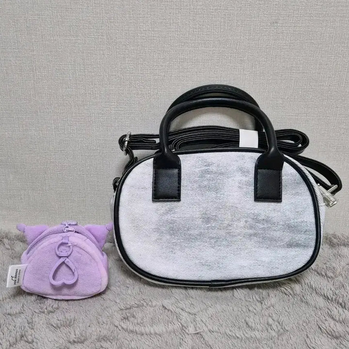 [BUNJANG] Sanrio Kuromi Mini Pouch Set (Black &amp; Lavender) / 산리오 쿠로미 가방 미니 파우치 검정&amp;연보라 세트