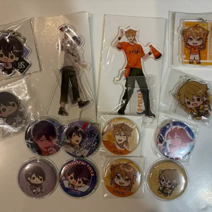 [BUNJANG] Nijisanji Togabito Kenmochi Touya Fushimi Gaku A1 Baseball Series Acrylic Keyring &amp; Badge Set / 니지산지 토가비토 켄모치 토우야 후시미 가쿠 A1 세리그 아크릴 키링 뱃지