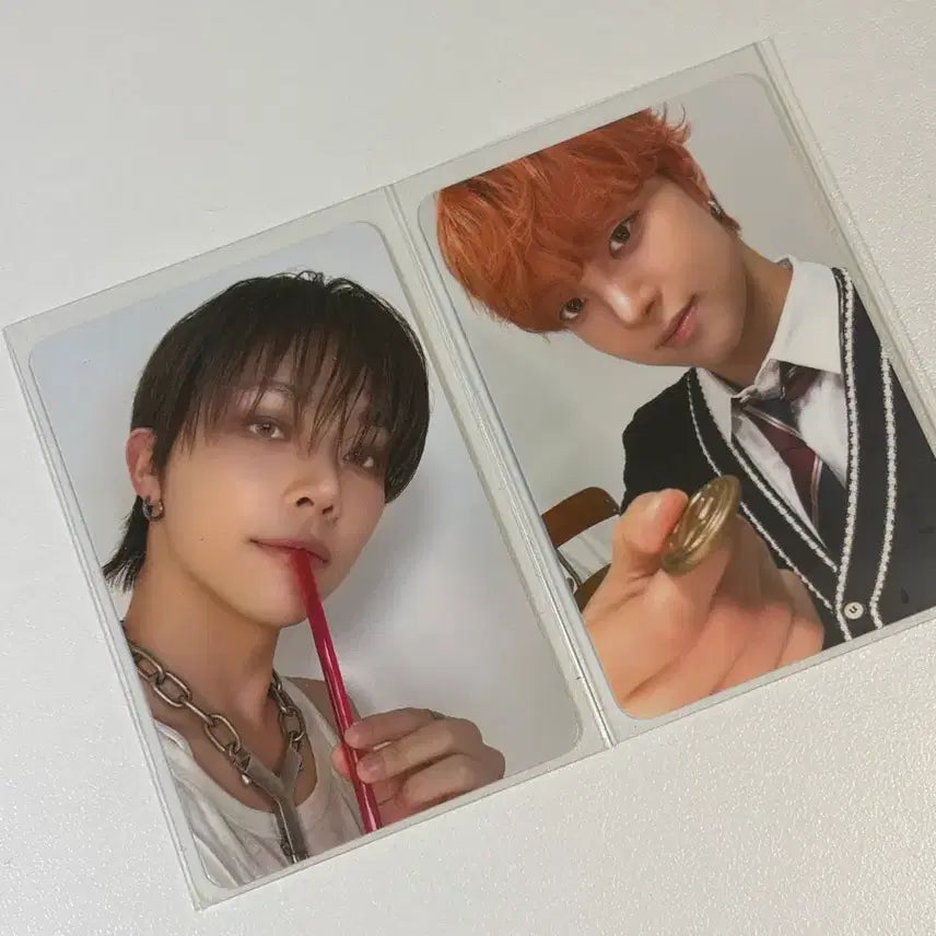 [BUNJANG] ENHYPEN Nicolas &amp; Yuju VR Photocards Bundle Set / 앤팀 니콜라스 의주 브이알 vr 빨대포카 단추포카 포토카드 일괄