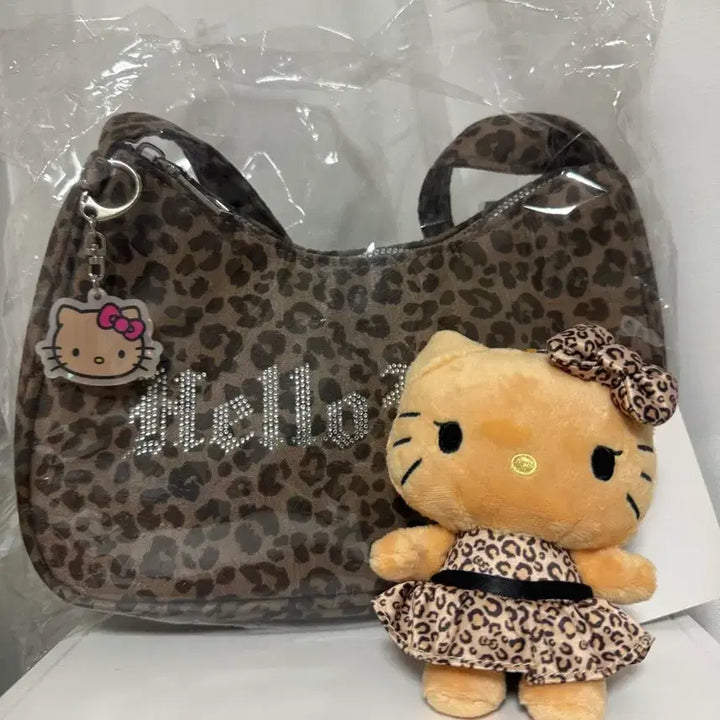 [BUNJANG] Spins Leopard Tanning Kitty Bag &amp; Plush / 오늘만 할인) 스핀스 스핀즈 호피 태닝키티 가방, 인형 일괄 판매
